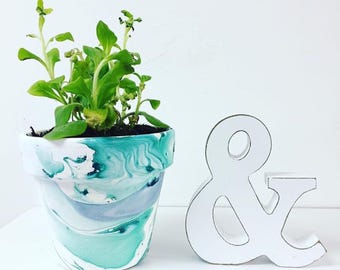 Marbled Plant Pot