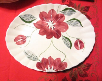BLUE RIDGE Southern Potteries BECKY 13.25" Oval Platter - L@@K