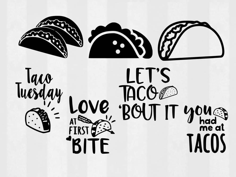 Download Taco SVG Bundle Taco clipart Taco cut files Taco svg files