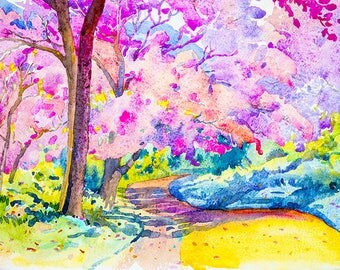 Landscape Watercolour Painting Q82
