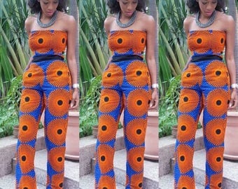 Boob Tube Ankara Jumpsuit