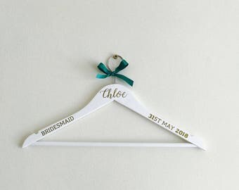 Personalised Wedding Hanger, Wedding Dress Hanger, Bridal Hanger, Bridesmaid Gift, Wedding Gift, Personalised Hanger, Bride Hanger