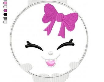 Shopkins Kelsey Compact Applique Embroidery Design - INSTANT DOWNLOAD