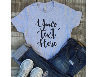 Tshirt Mockup / Realistic Tshirt Mockup / Jeans and Tee Mockup / Vinyl Business Mockup / Ladies Tshirt Mockup / Trendy Tshirt Mockup