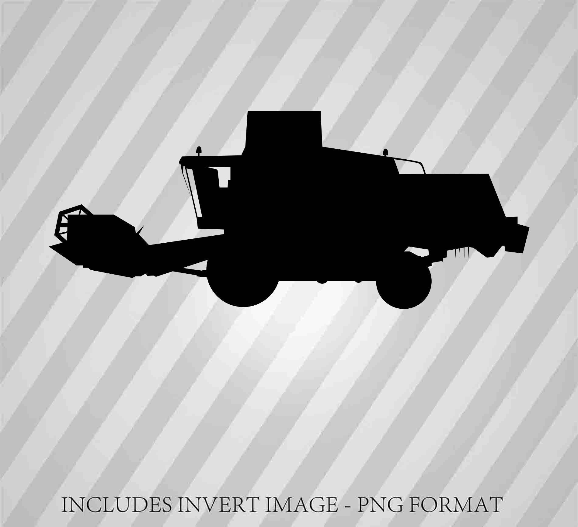 Download Combine Harvester Silhouette Tractor - Svg Dxf Eps ...