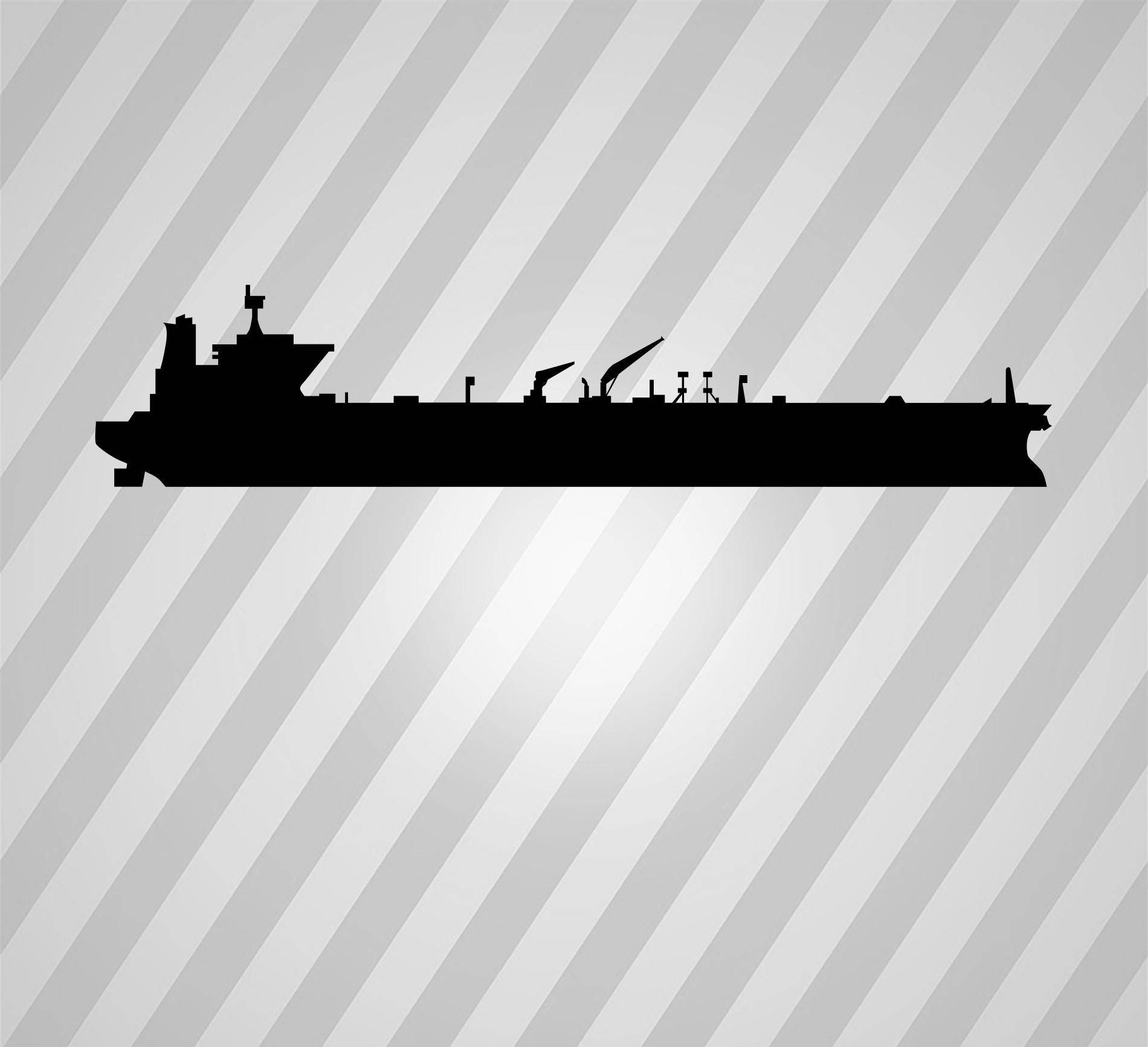 Oil Tanker Silhouette Ship Svg Dxf Eps Silhouette Rld