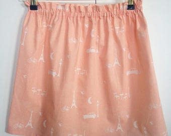 Skirt "Edith" cotton pink and white