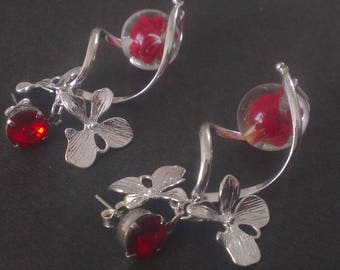 Swirls on spirals - orchids and rhinestones