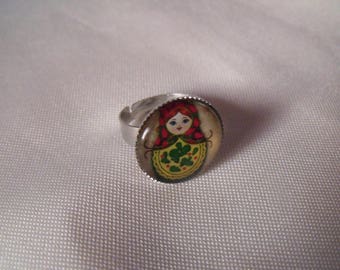 cabochon glass 18mm Russian doll