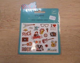 Description of Mini Djeco stickers metallics - Pop and Rock - 20 pcs