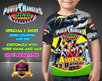 Power Rangers inspired family birthday theme shirt/power ranger dino charge birthday shirt/vacation shirt/dino charge power rangers