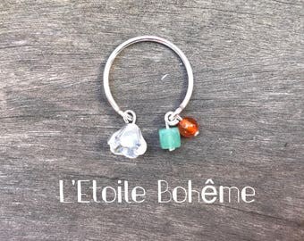 Ring adjustable silver Bell
