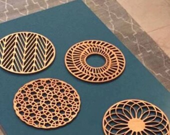 Wooden Laser Cut Coasters: An Exquisite Fusion of Art and Functionality