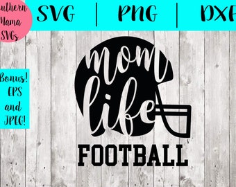 Football Svg FIles, Png, Dxf Cutting Files For Silhouette Cameo, Cricut Design Space- Football Mom Svg Files-Cute Svg Files-Quarterback