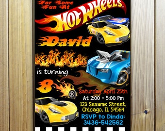Hot Wheels Invitation,Hot Wheels birthday invitation,Hot Wheels invite, Hot Wheels, Hot Wheels Chalkboard, Hot Wheels Printable, Cars invite