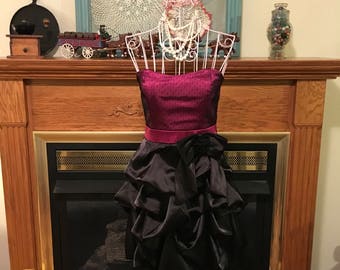 80's strapless formal dress size small
