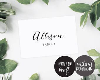 Flat place cards | Etsy