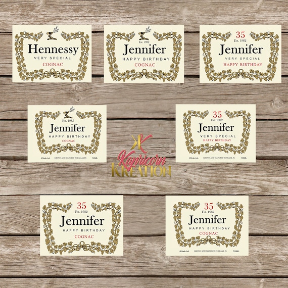 hennessy labels editable hennessy labels custom hennessy