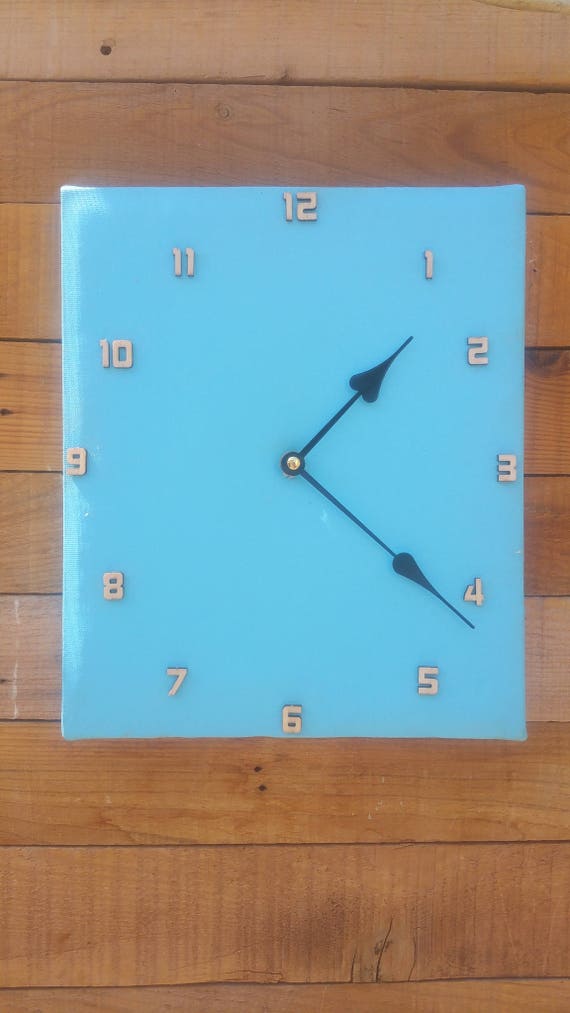 Turquoise Wall Clock Turquoise Wall Decor Modern Wall Clock