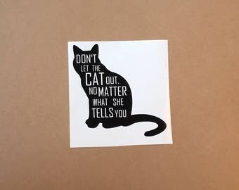 Don't let cat out | Etsy