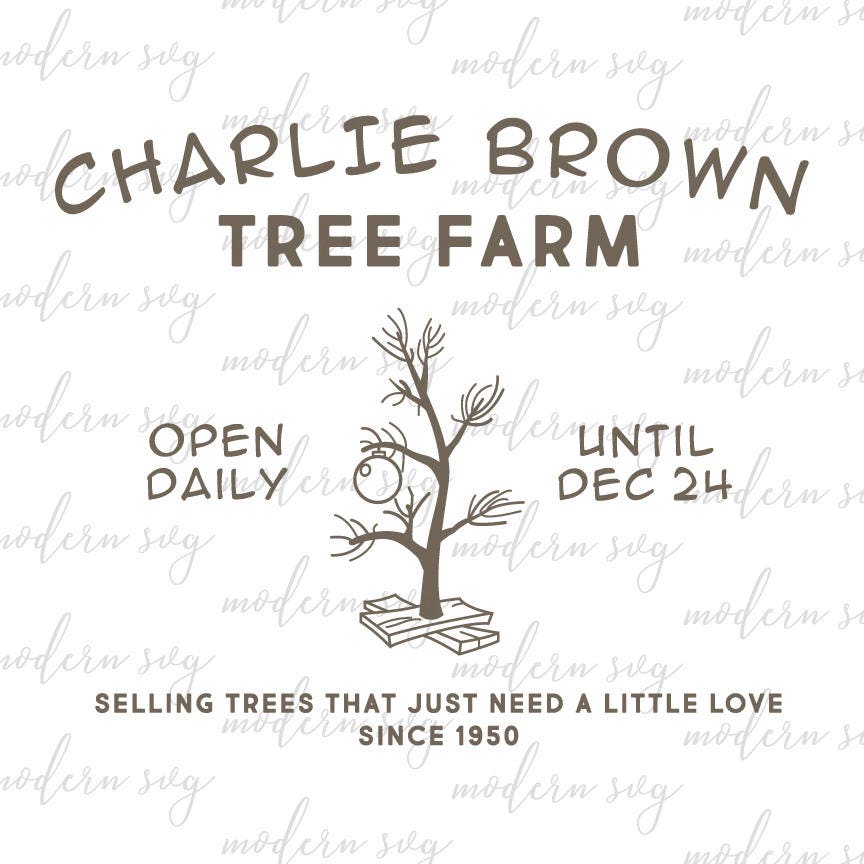 Download Charlie Brown, Christmas Tree Farm SVG, Vector, Sign ...