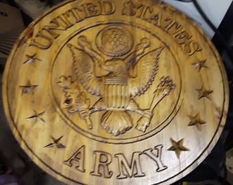 Plaque Métal Décorative US Army - 30 X 20 Cm, Style Militaire
