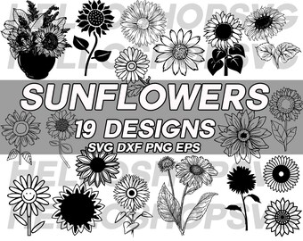 Download Sunflower clipart | Etsy