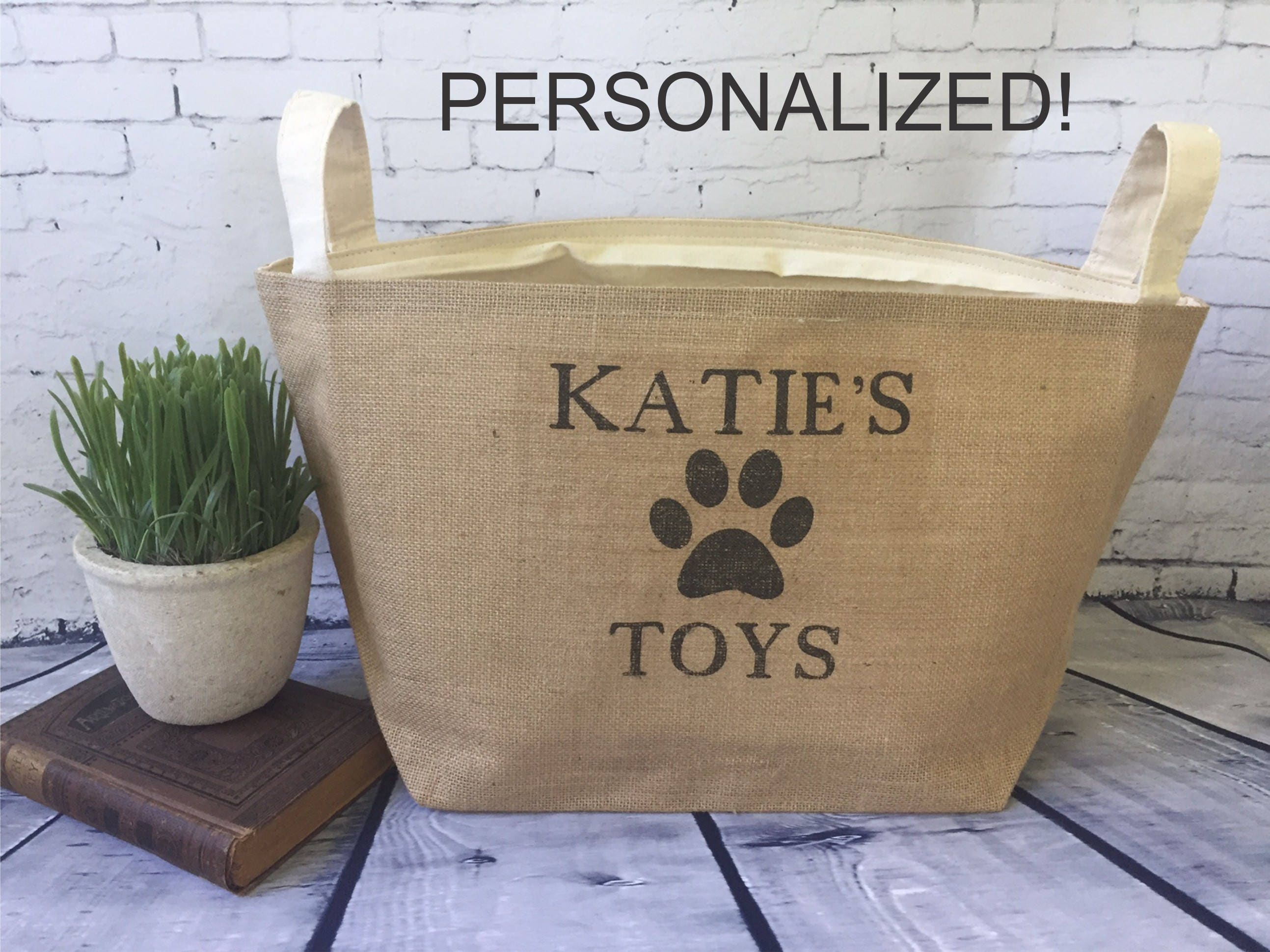 custom dog toy basket