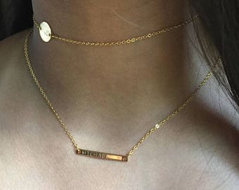 Custom Dainty Layered Name Choker Necklace – Personalized Gold/Silver Nameplate Pendant For Women - View #7