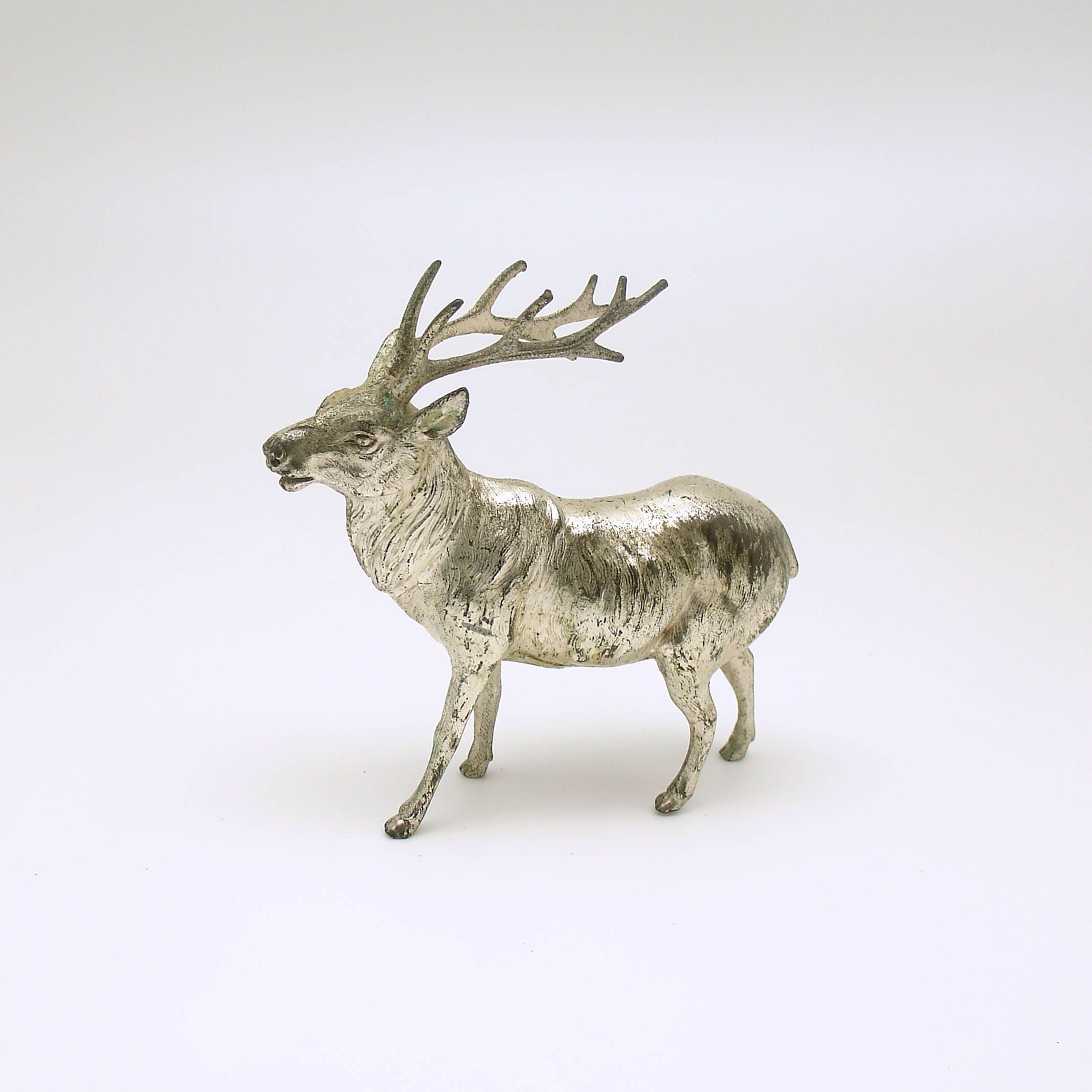 Vintage Metal Deer Reindeer Figurine Christmas Decoration