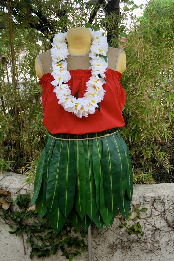 Hula Basics The Hawaiian Ti Leaf Skirt Lilo Adult Cosplay