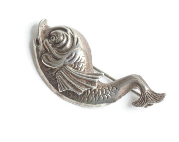 Beau Sterling Fish Brooch Pin Figural