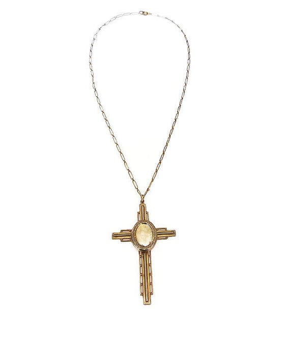Christian Cross Locket Necklace Vintage Cross Vintage