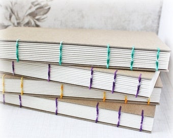 ON SALE Blank Art Journal 6x9 Inch Journal Watercolor Journal Mixed Media Journal Sketch Journal Hand Bound Book Sketchbook Coptic Stitch Ar