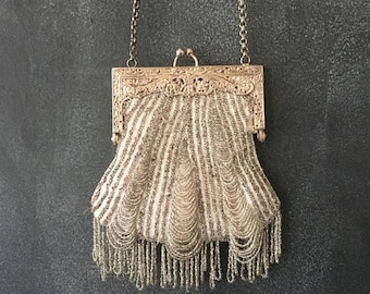Tiana NY Blockprint Beaded Bamboo Handle Bag GB-5334 main image 1