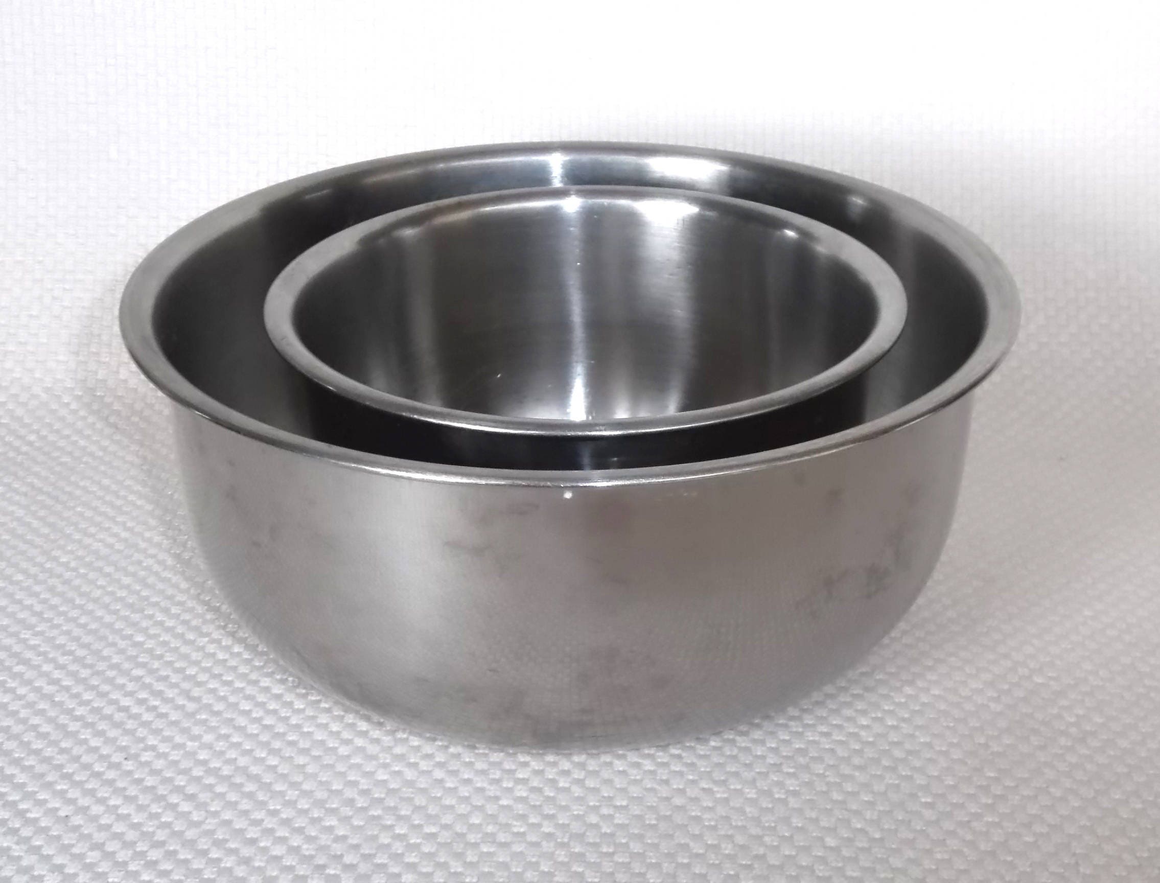 Vintage Vollrath 2 Piece Stainless Steel Mixing Bowl Set 1.5 Quart ... Vintage Vollrath 2 Piece Stainless Steel Mixing Bowl Set 1.5 Quart ...