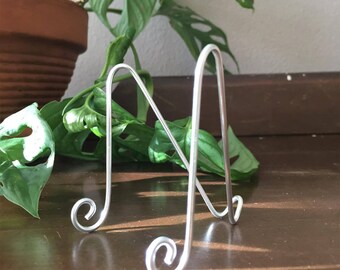 12 pk Large SILVER MINI Holders Easel Stand FOR 5" x 7" Table Number Holders Photo Place Card Business Card Holder Wire Stands