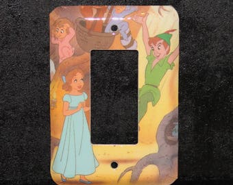 Disney Peter Pan and Wendy Vintage Book Switch Plate Outlet Wallplate Light Cover Toggle Decora