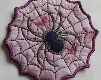 Spider's Web fabric, larger size, coaster, padded, Halloween, table decor, gift, fun decoration