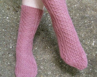 Knit Sock Pattern: Tahara Two Cable Sock Knitting Pattern