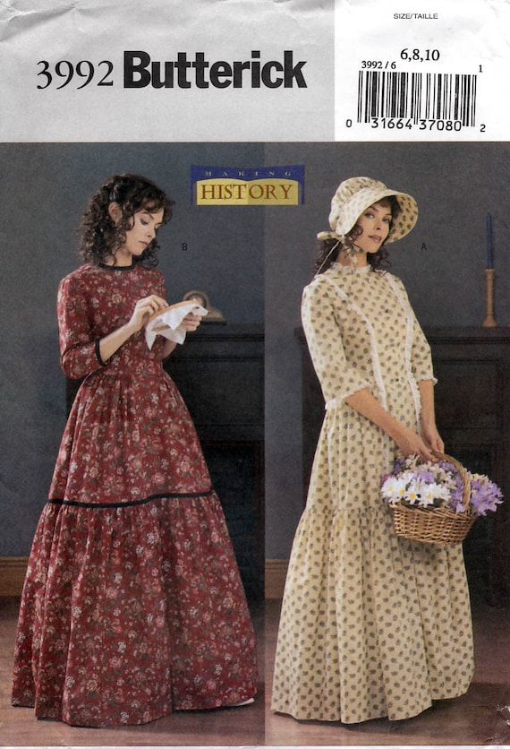 Butterick History 3992 Sewing Pattern for Misses' Pioneer