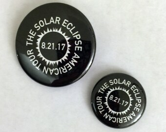 2017 Solar Eclipse Nerdy Geeky Astronomy Pinback Button