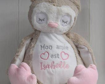 Cadeau Naissance Hibou en Peluche Personnalisée Cadeau Baptême Cadeau Anniversaire