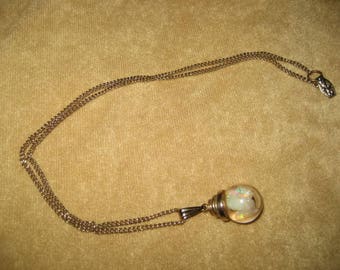 Floating Opal Necklace Vintage