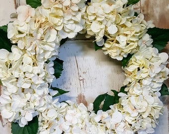 Front door Wreath, Front door wreath, hydrangea, Wreath - Wreath Great for All Year Round, Door Wreath