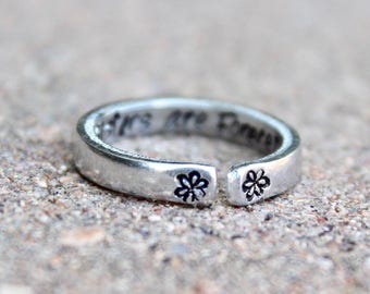 Sisters are Forever Ring, Stackable adjustable sister ring, best friend jewelry, best friend adjustable ring, best friend ring, sister ring