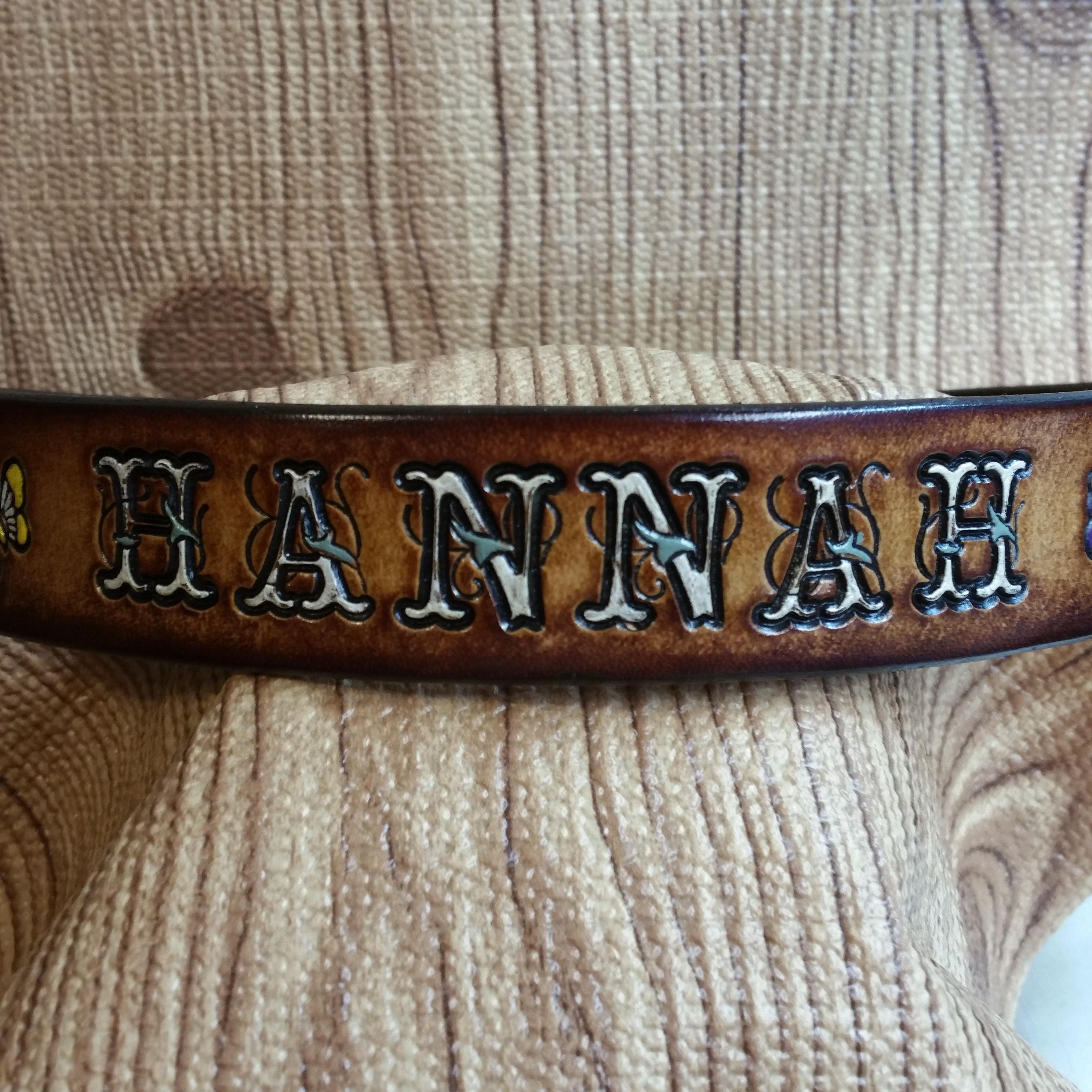 Bestist Personalized little girl's leather belt ever! Infant to Size 12 ...