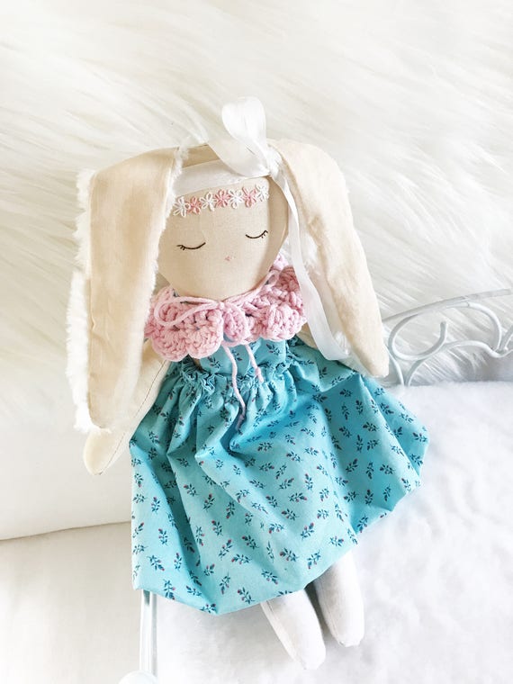 linen bunny doll