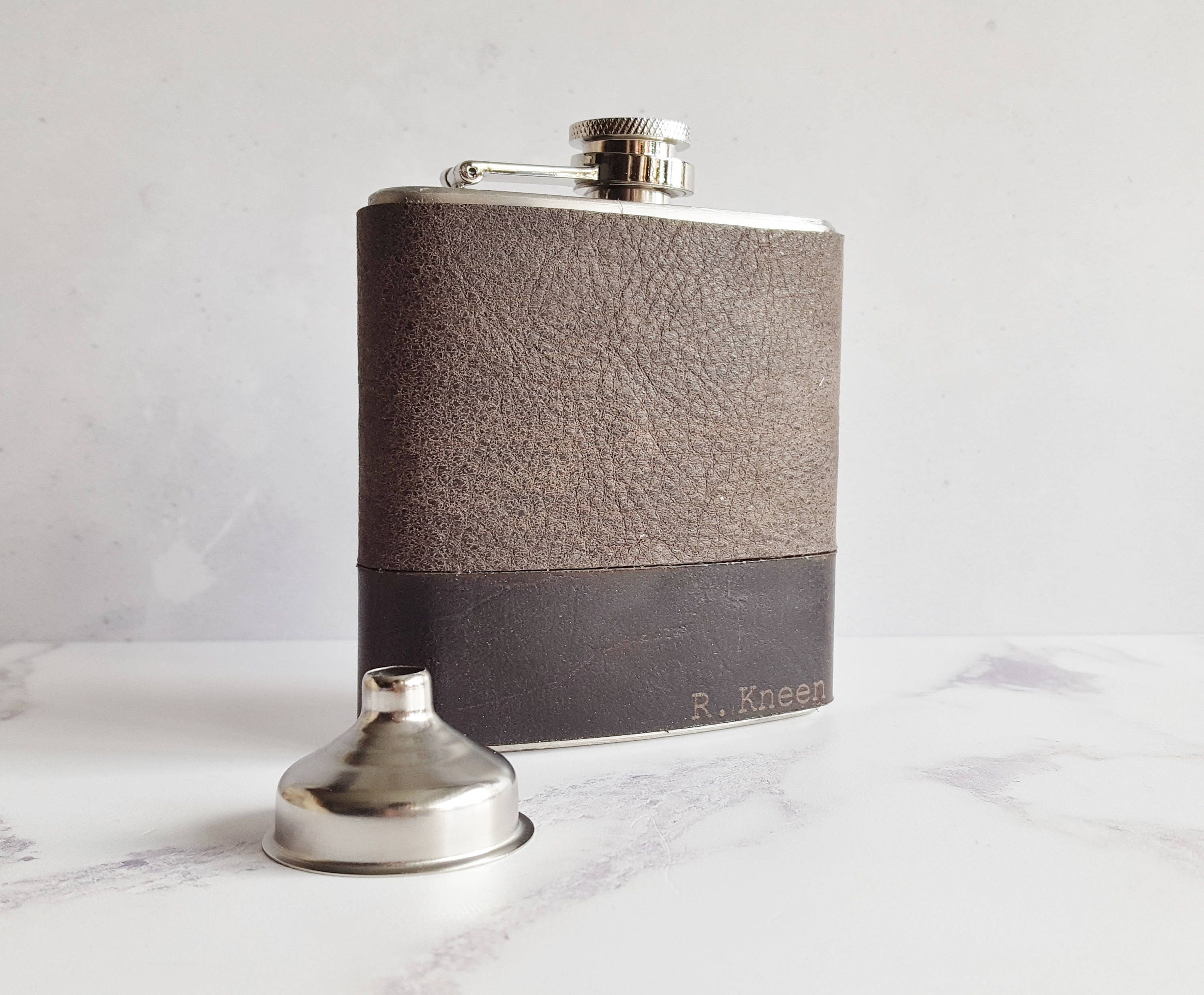 Custom Hip Flask leather whiskey bottle personalised flask