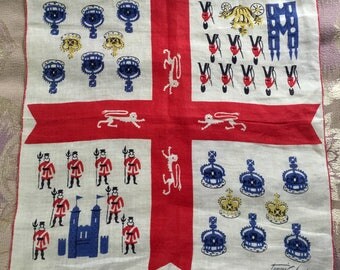 Vintage Tammis Keefe Hanky Handkerchief Royalty Theme
